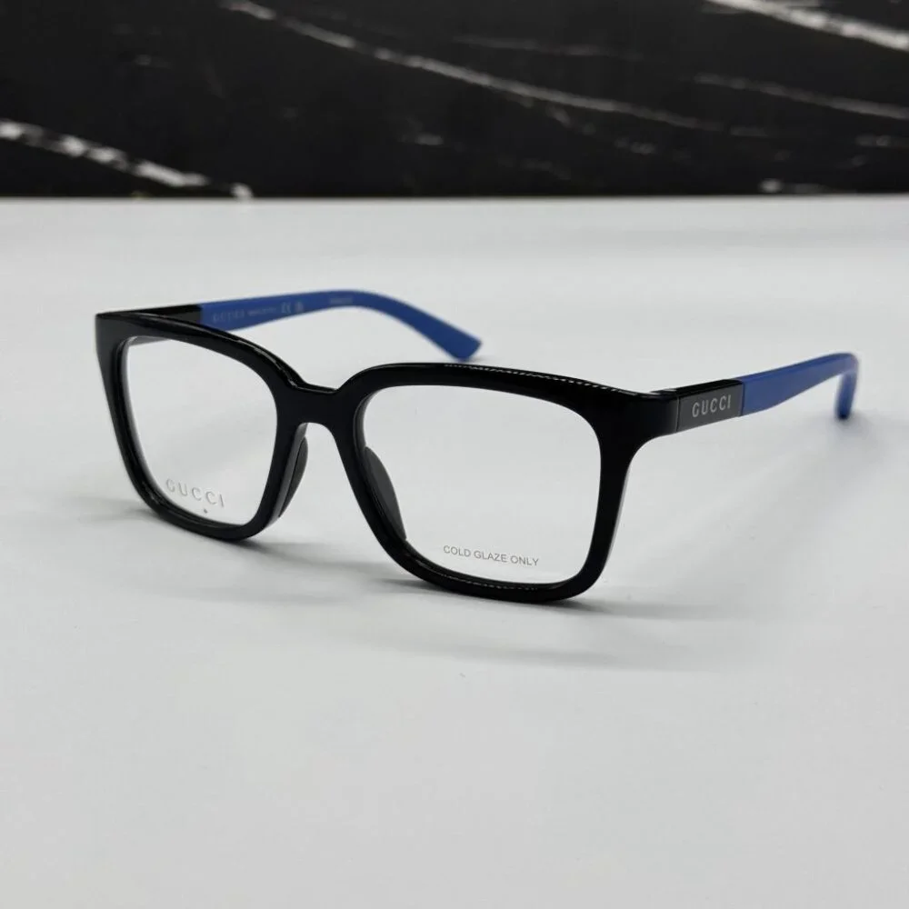 NEW GG1738O 004 GUCCI EYEGLASSES BLACK/BLUE MEN EYEWEAR GUCCI
